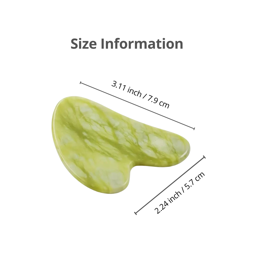 Measurements of jade gua sha stone for sculpted face
