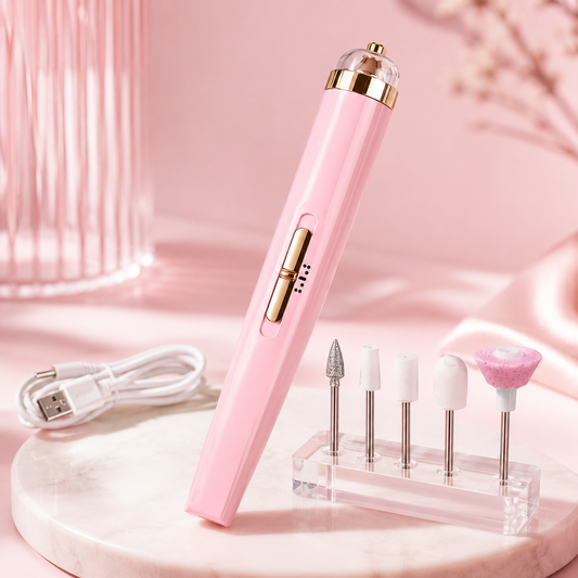 5 in 1 electric nail buffing kit by Auraé Beauty, for professional nail care at home.