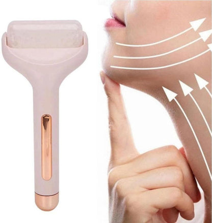 Face display to show how to use Ice Roller Massager