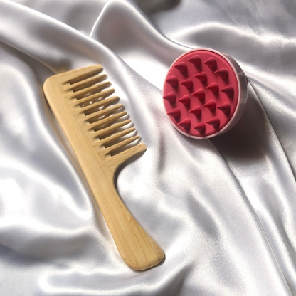Best selling Good Hair Day Deal for healthy hair, no more hairfall, bye bye frizzy hair. Wooden comb, scalp massager