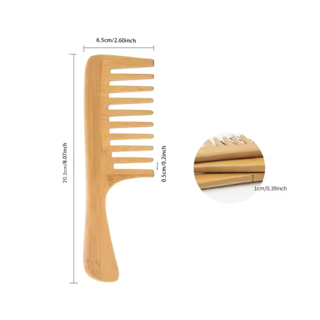 Measurements of wooden comb