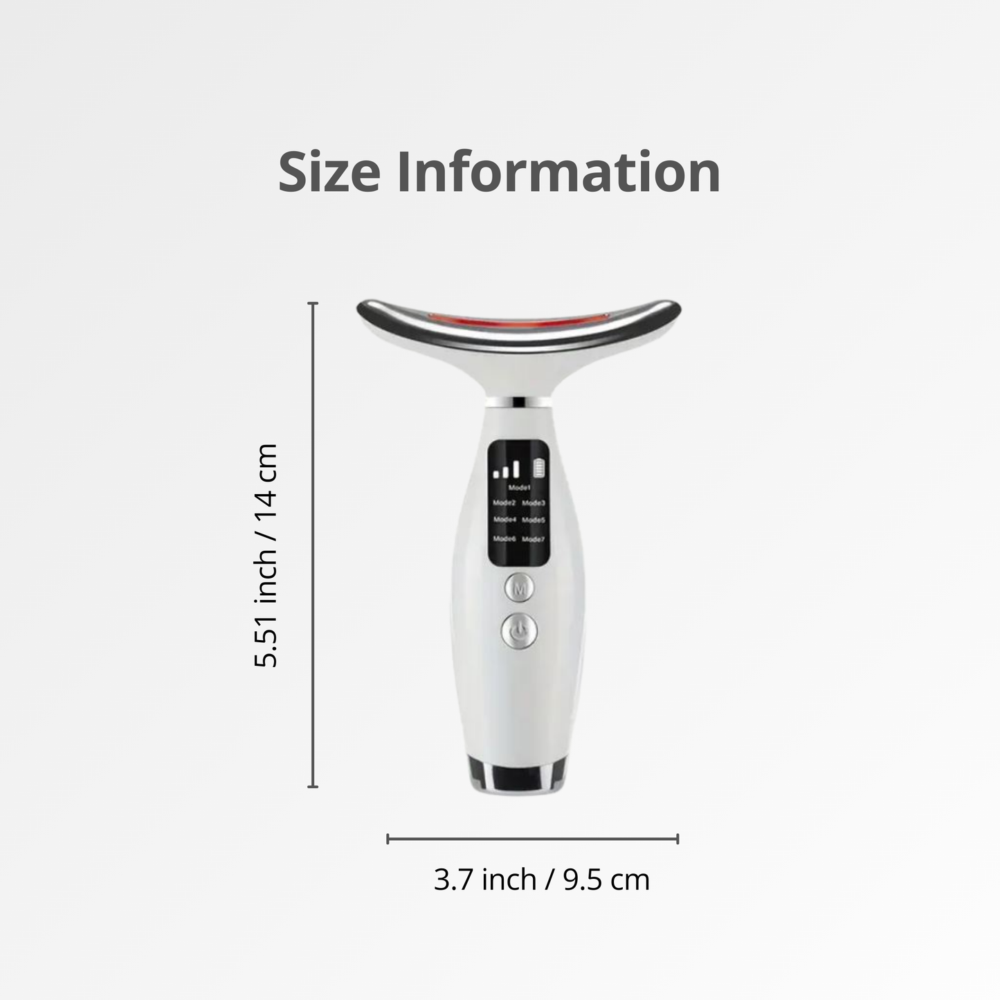 Size information of 7 Color Neck Lifting Device with digital display