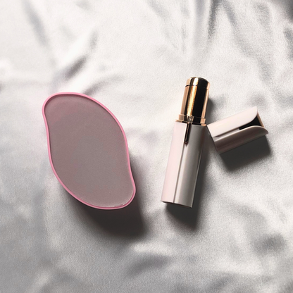 painless hair removal duo includes painless hair removal bar and rechargeable facial hair remover. no more painful hair removal, bye bye wax. 