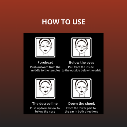 Instructions on how to use EMS skin tightening beauty device on the face