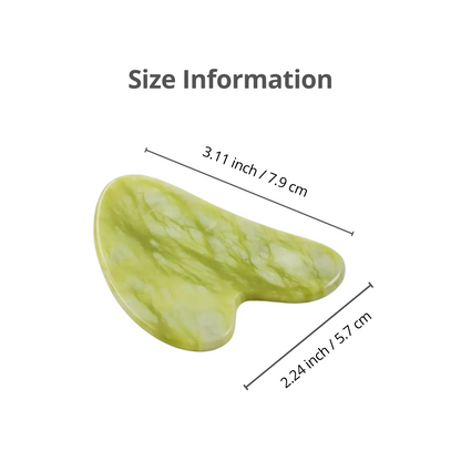 Measurements of jade gua sha stone for sculpted face