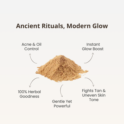 Ubtan glow face mask powder with benefits. 100% organic, herbal face mask, natural glow, chemical-free, no side effects, suitable for all skin types