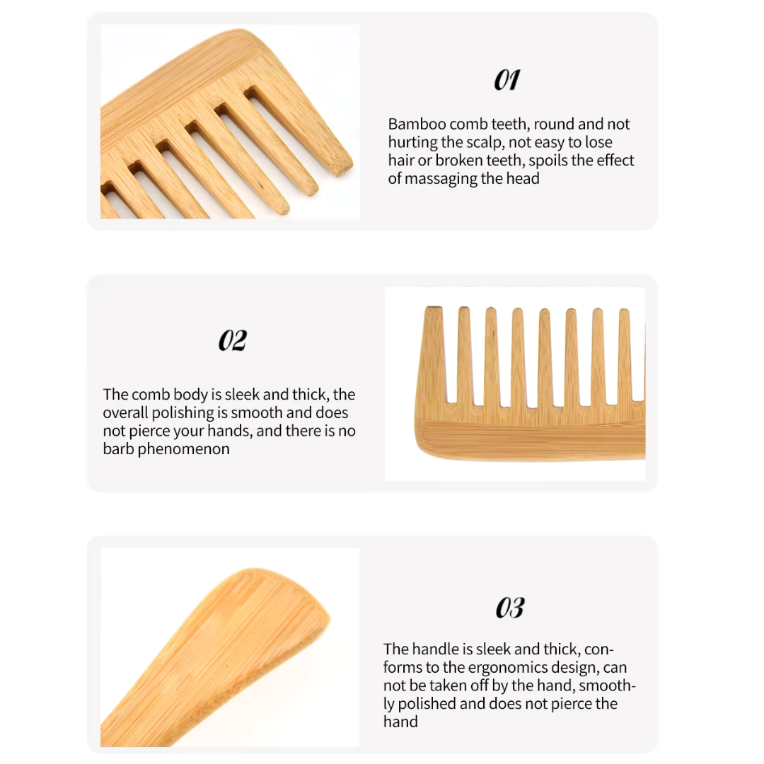 Functions of wooden comb