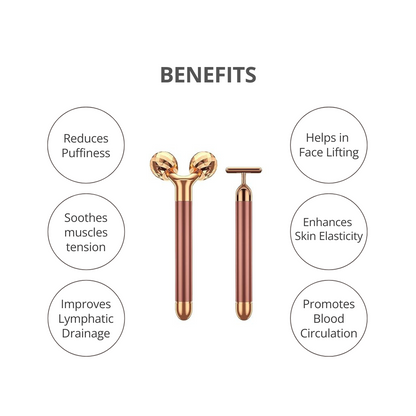 Benefits of 2 in 1 Electric Facial Massager for lifted and contoured face