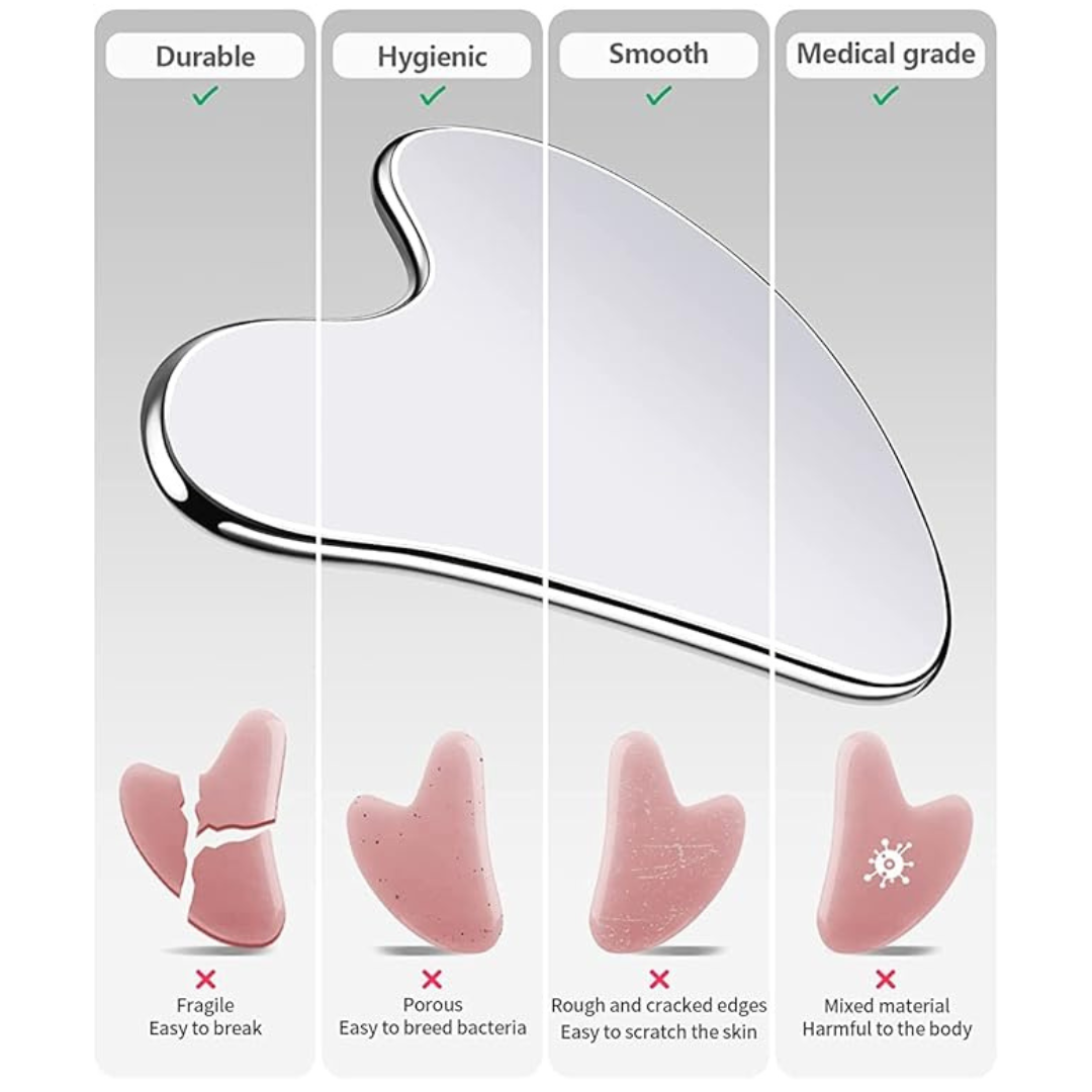 durable, hygienic and unbreakable stainless steel gua sha 