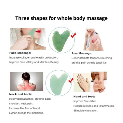 Usage of pro jade gua sha on whole body