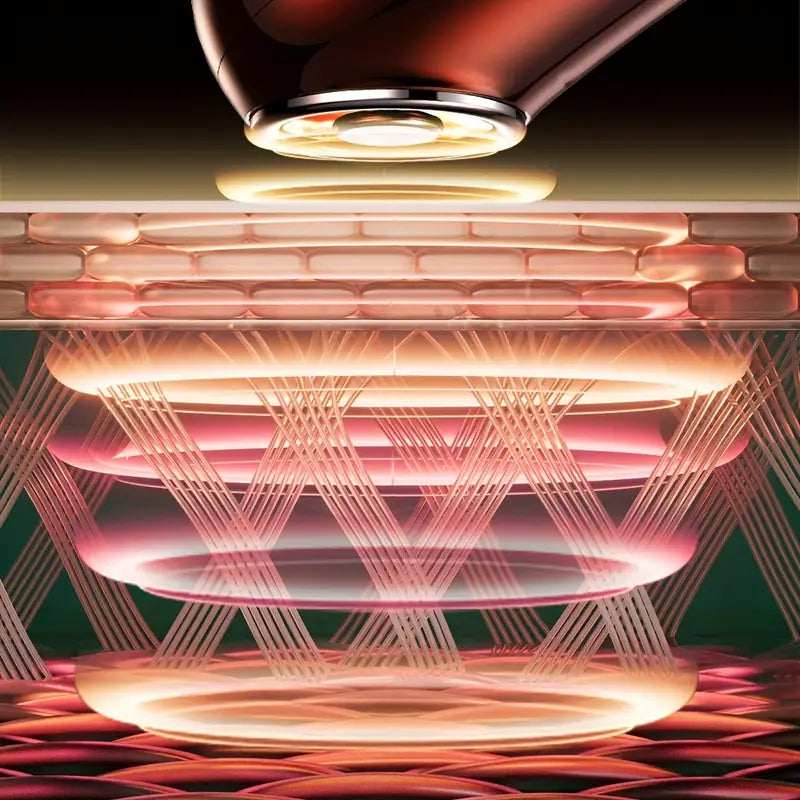 Close-up of skin layers using EMS skin tightening device 
