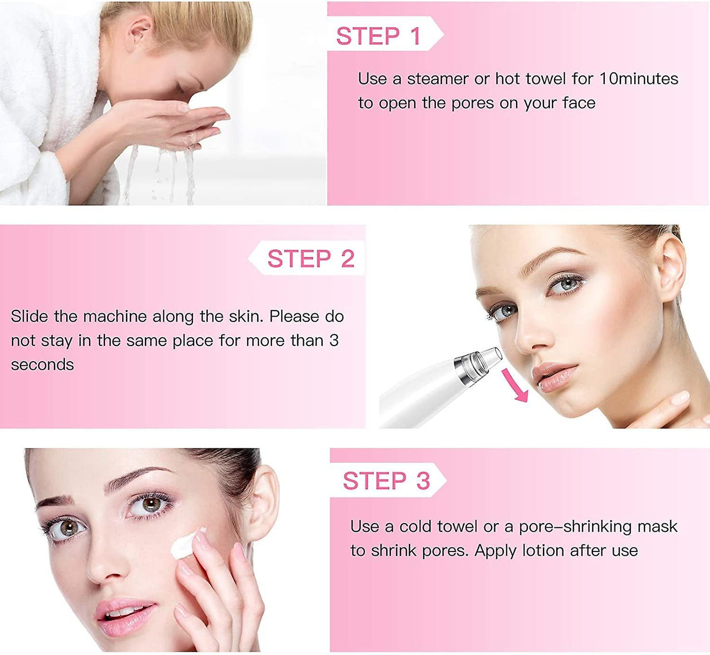 How to use 4 in 1 electric blackhead remover and pore cleanser