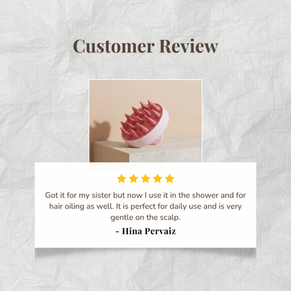 Product review of scalp massager by Auraé Beauty. Best for scalp massage, better blood circulation and relief from headache.
