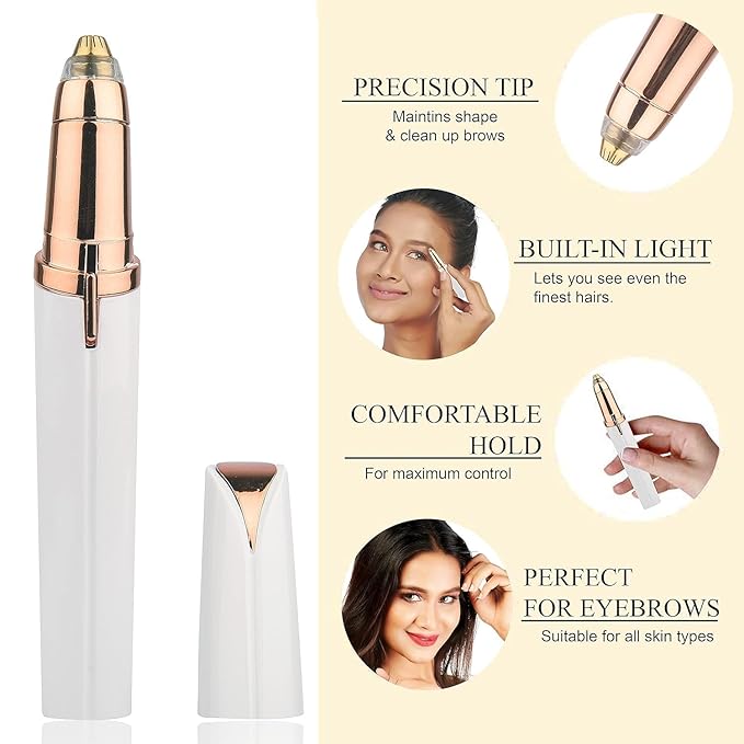 Functions of Electric Eyebrow Trimmer for neat and clean brows in a few seconds