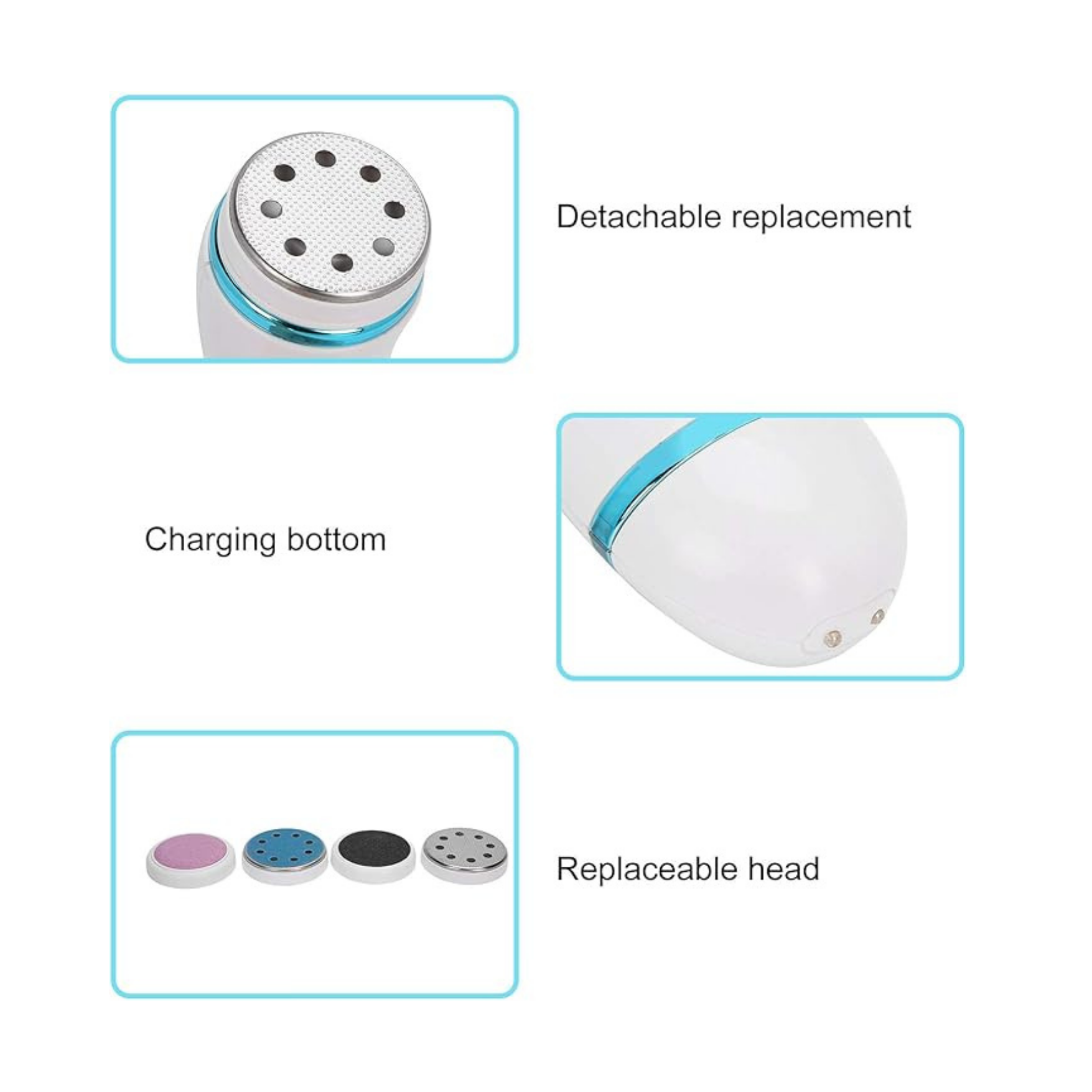Functions of 4 in 1 electric pedicure tool