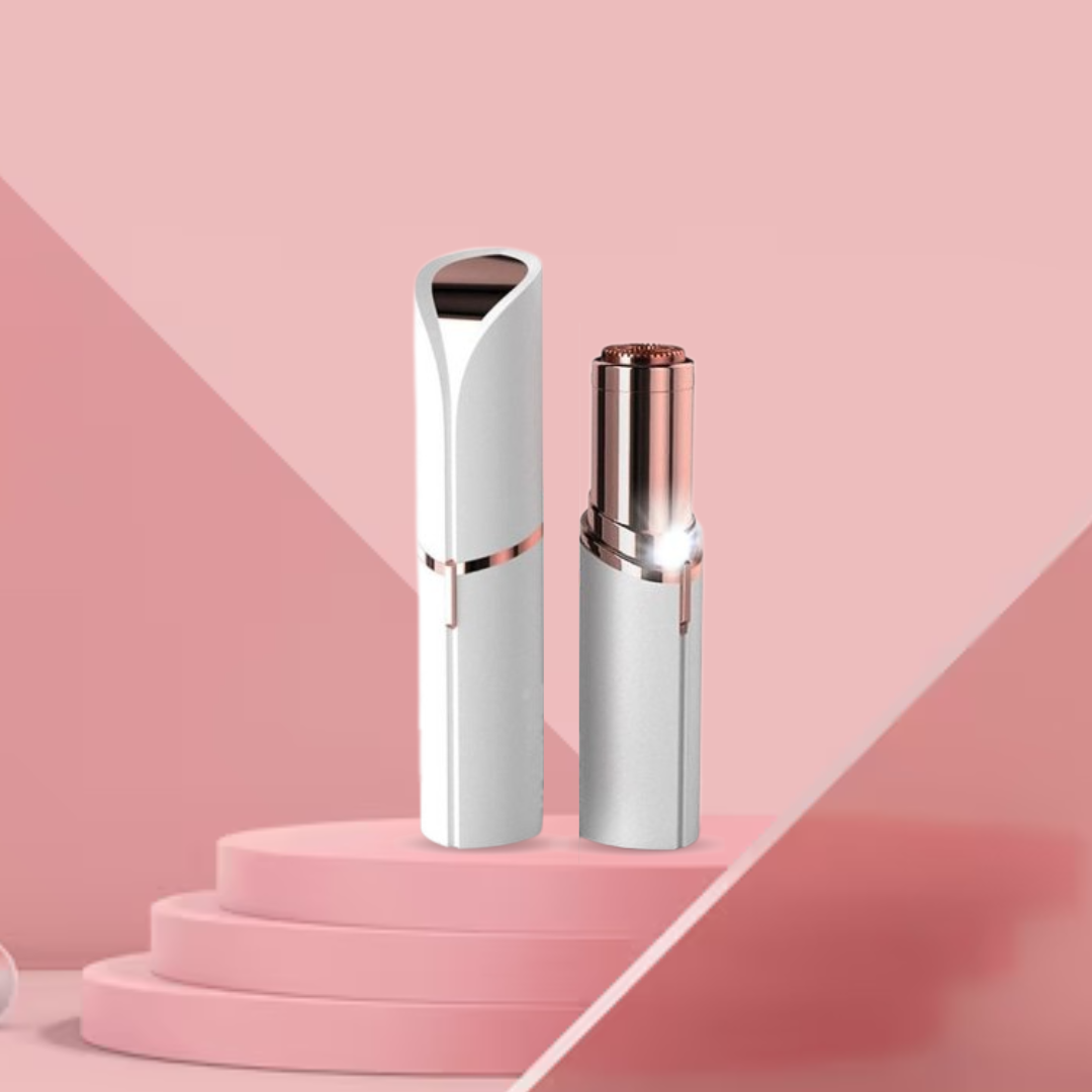 Rechargeable facial hair remover with a detachable cutter head. Best for facial, chin and forehead hair removal.
