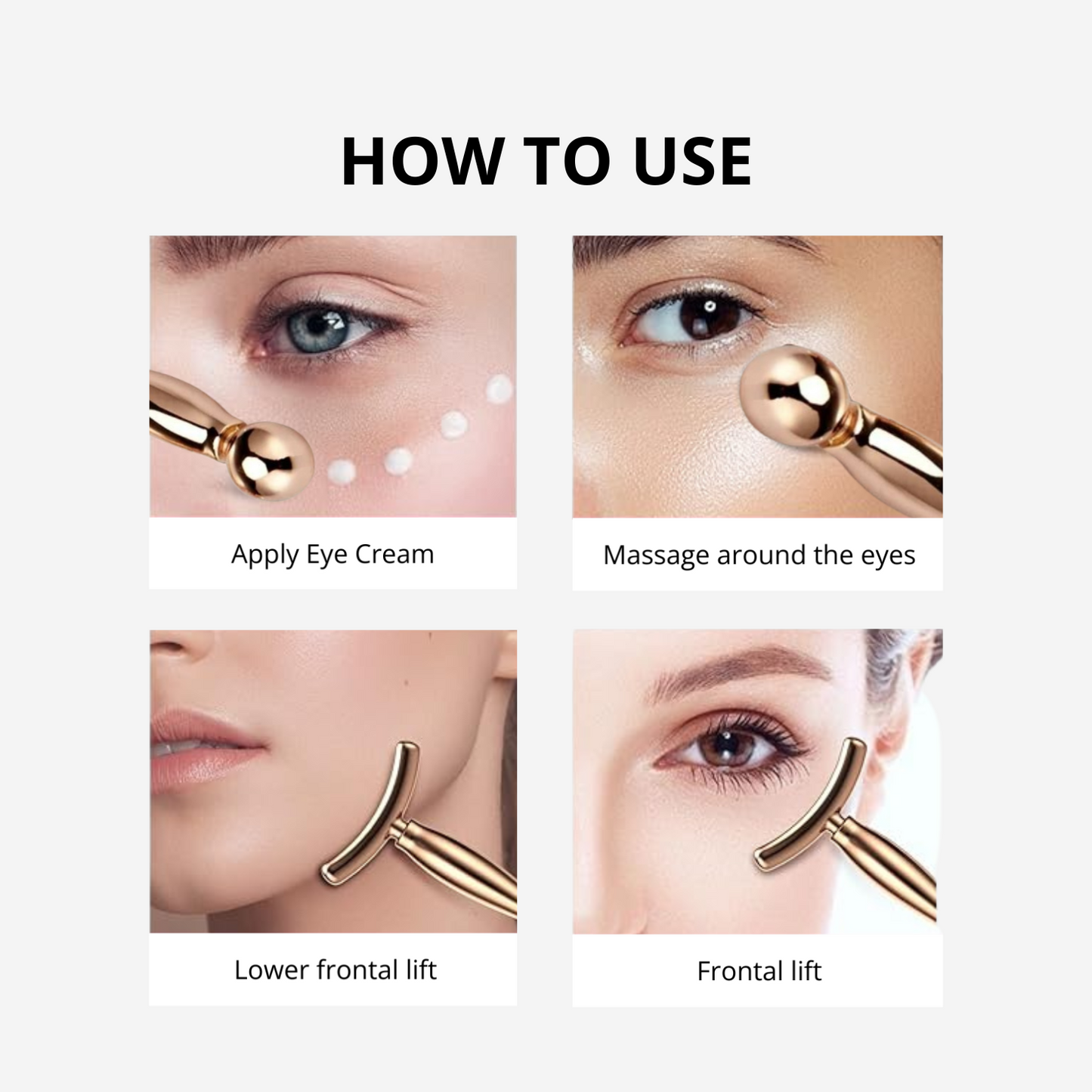 How to use metal facial massage tools