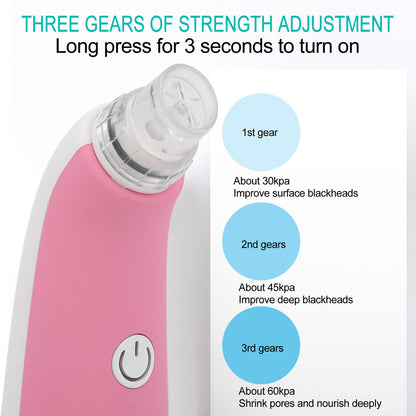 Detailed functions of 4 in 1 electric blackhead remover