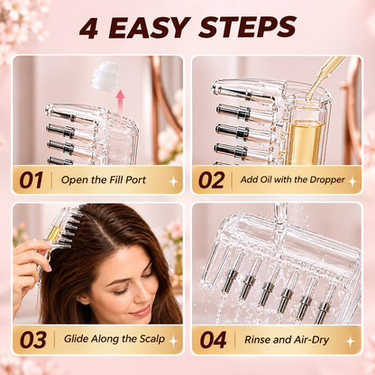 Crystal Hair Oil Applicator Comb
